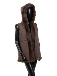 Mink Fur Hooded Vest, Attributed to J. Mendel