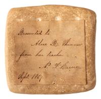 [CIVIL WAR]. Hardtack presented by a soldier to his former pupil, September 1861.