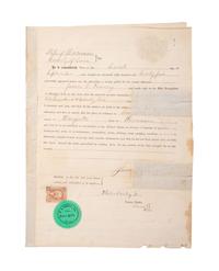 [CIVIL WAR]. A group of 4 documents, incl. partly printed pay vouchers accounting for Black private servants.