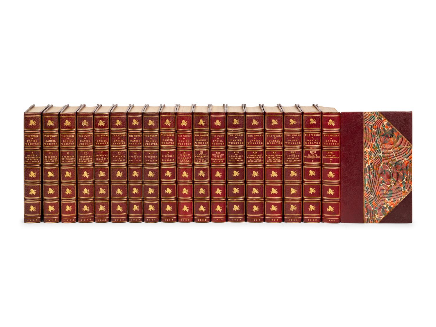WEBSTER, Daniel. The Writings and Speeches of Daniel Webster . Boston: Little, Brown, & Company, 1903.