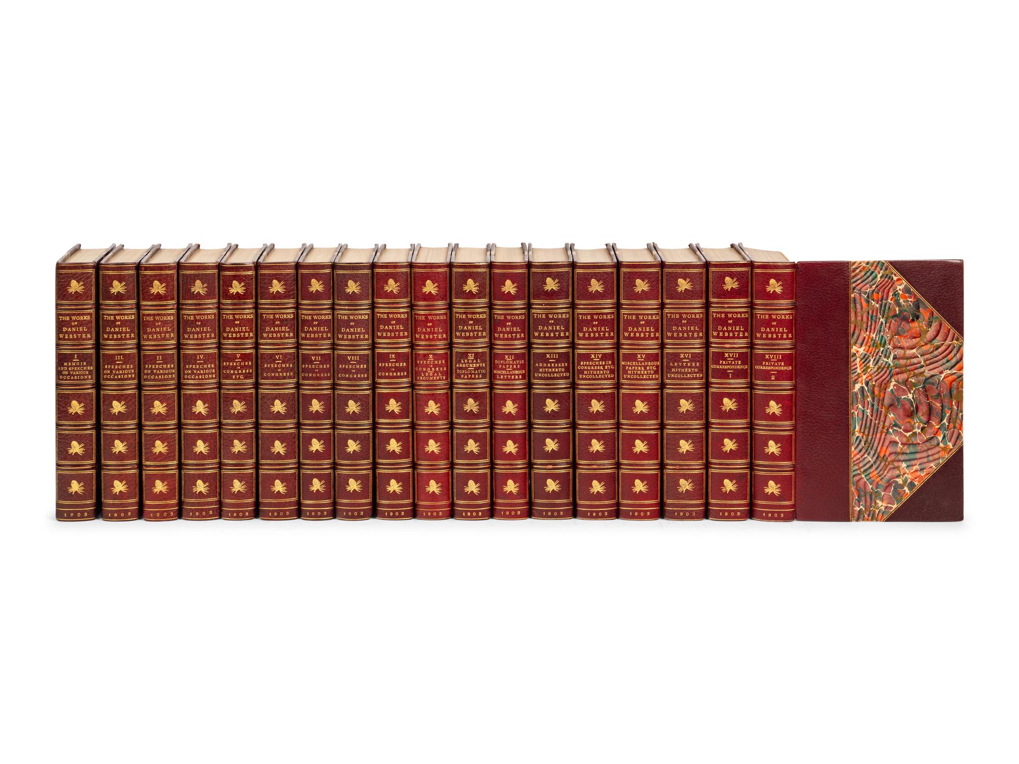 WEBSTER, Daniel. The Writings and Speeches of Daniel Webster . Boston: Little, Brown, & Company, 1903.