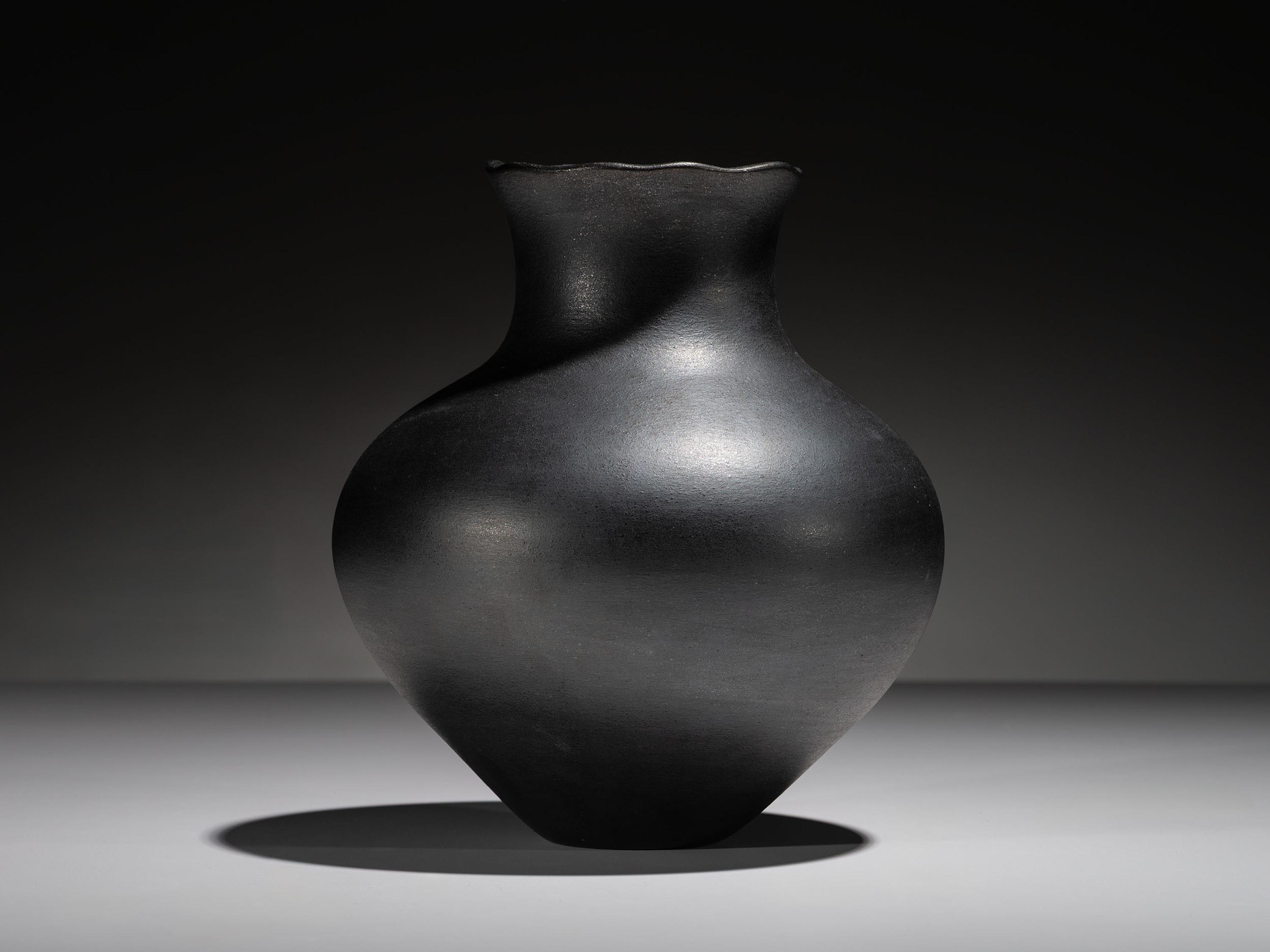 Award Winning Micaceous Pottery Water Jar