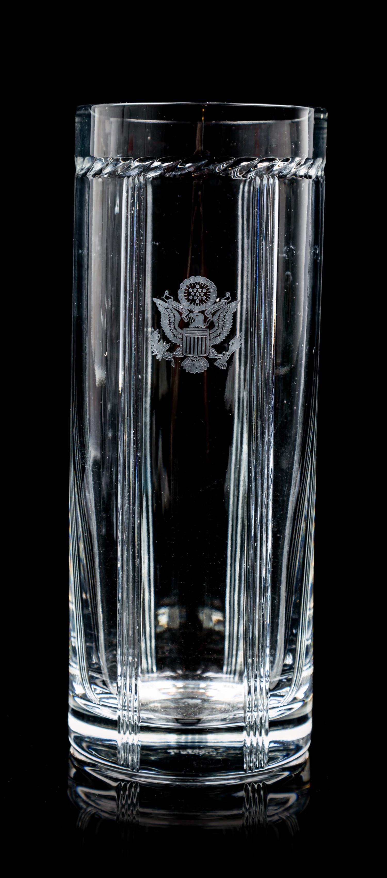 A Lenox Cut Glass Vase Height 9 inches.