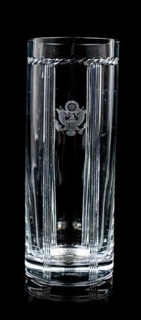 A Lenox Cut Glass Vase Height 9 inches.