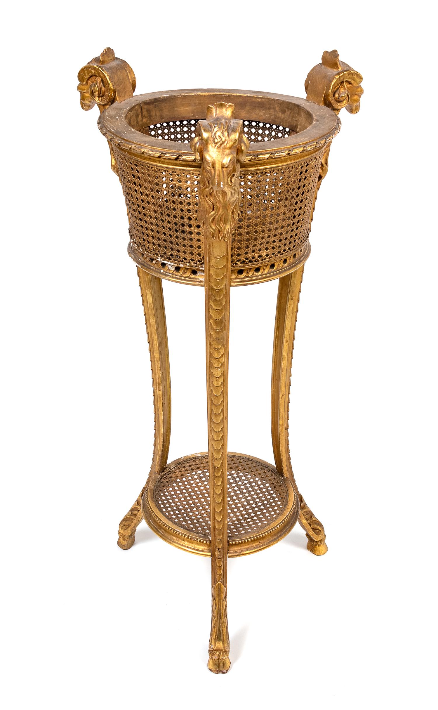 A Neoclassical Style Giltwood Plant Stand