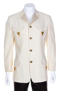 A Gianni Versace White Wool Men's Dinner Jacket, Size 48.