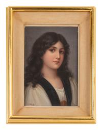 A Continental Painted Porcelain Plaque