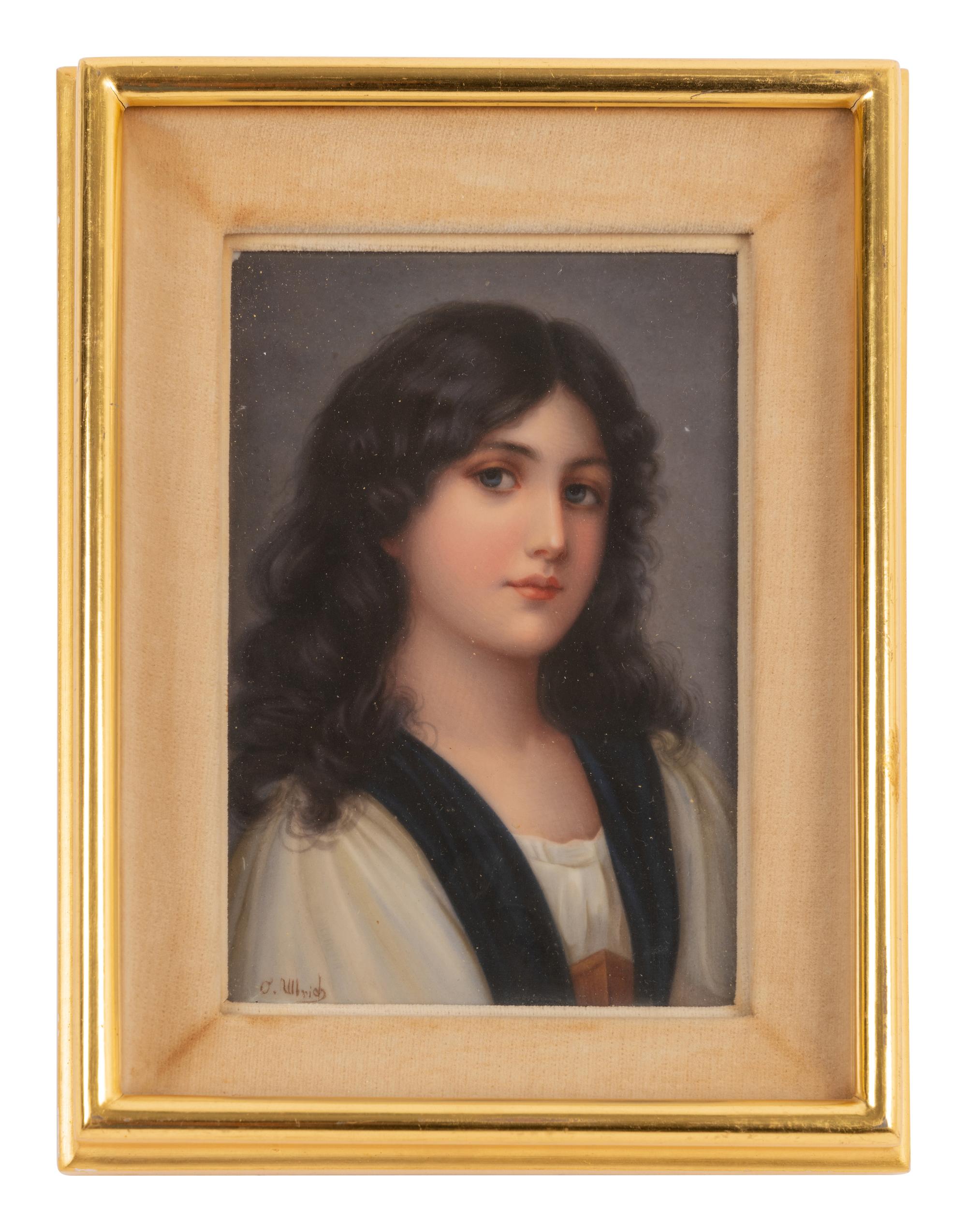 A Continental Painted Porcelain Plaque