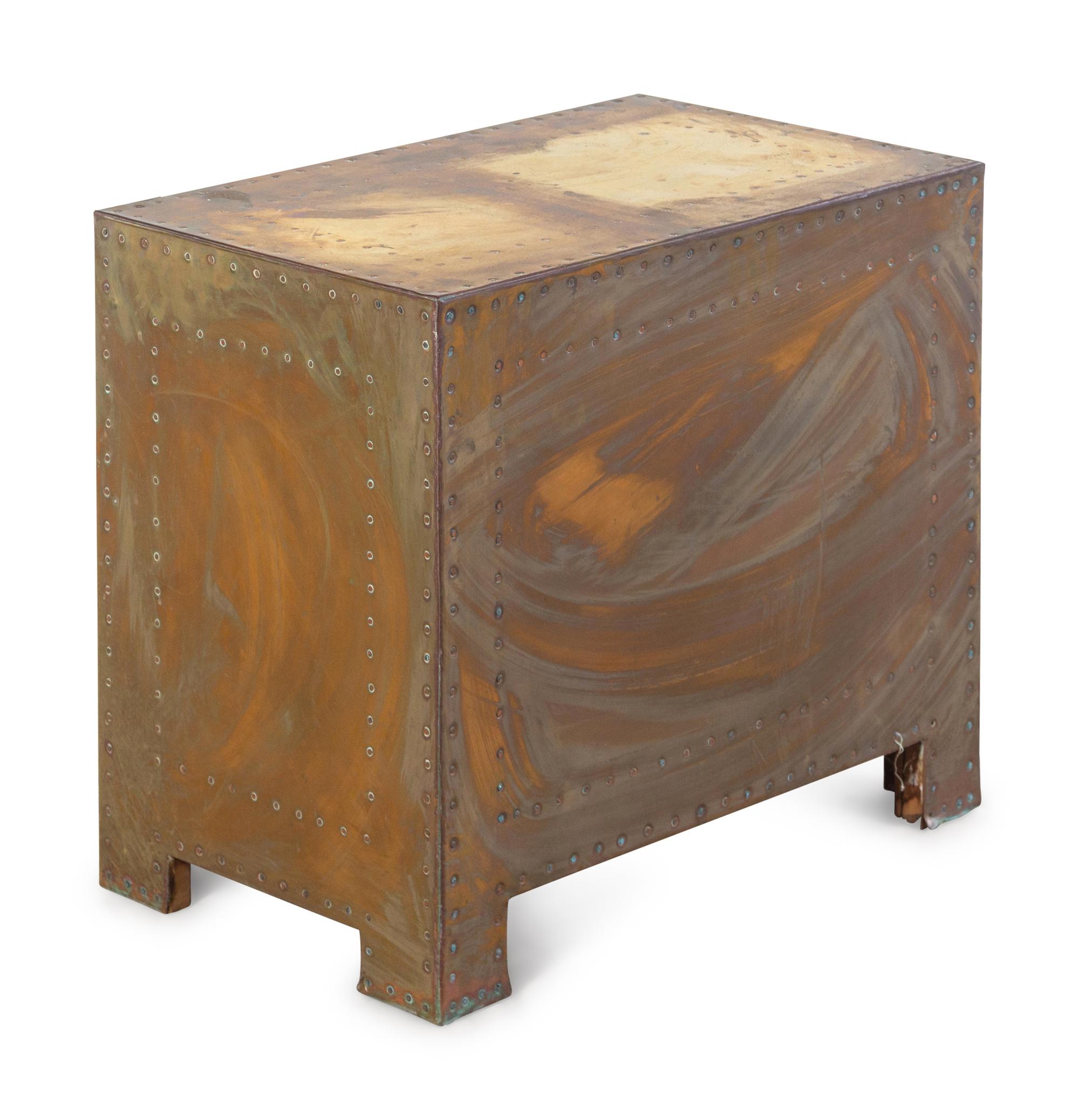 A Brass Clad Chest of Drawers