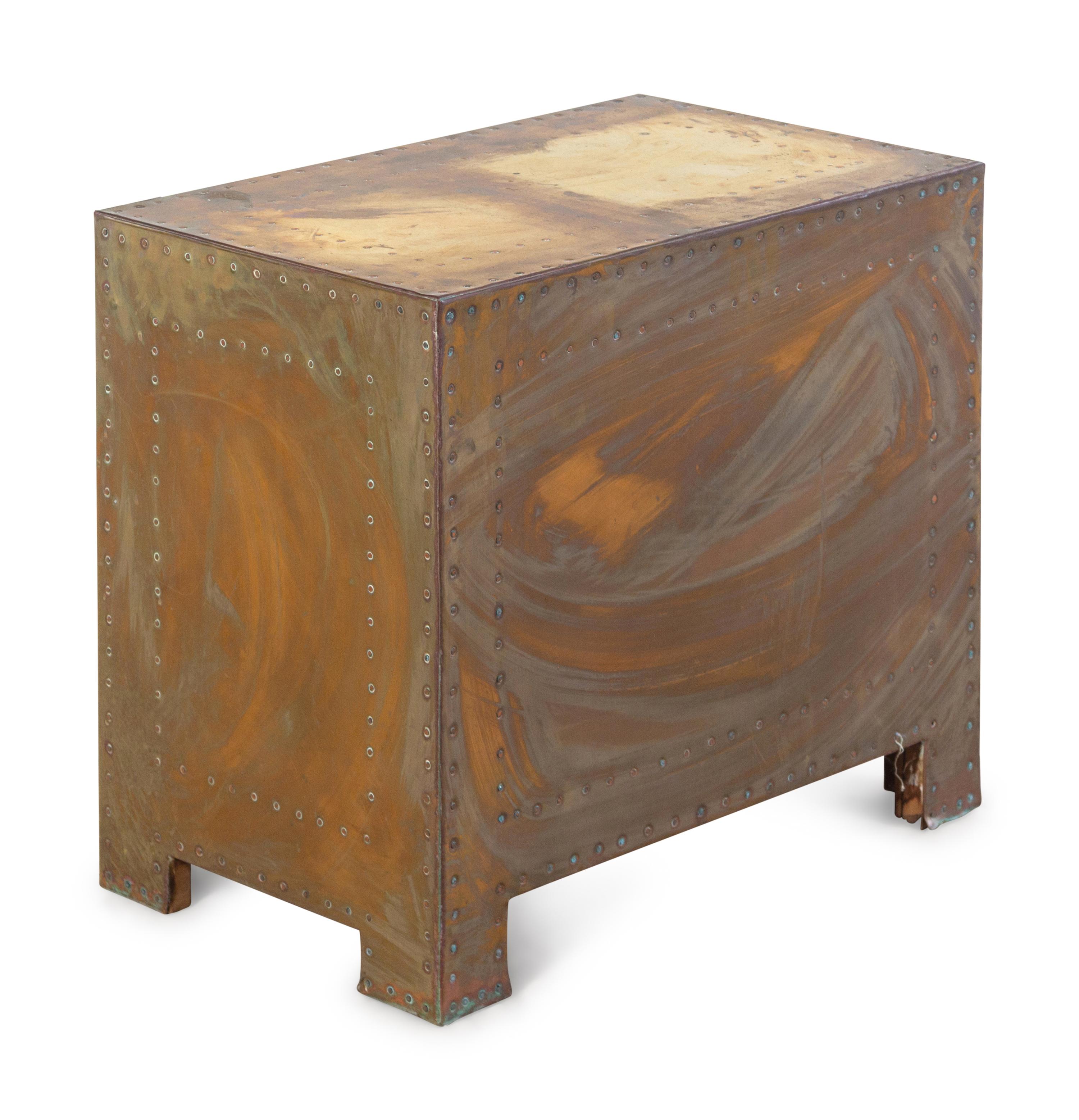 A Brass Clad Chest of Drawers