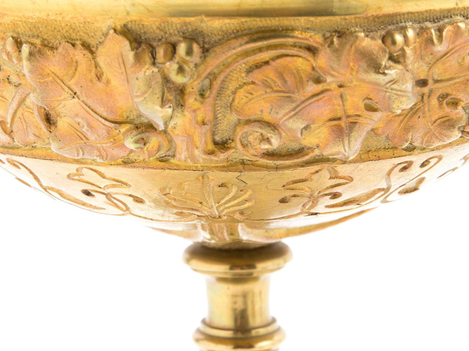 Five Neoclassical Gilt and Patinated Bronze Table Articles