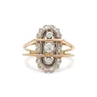 BICOLOR GOLD AND DIAMOND RING