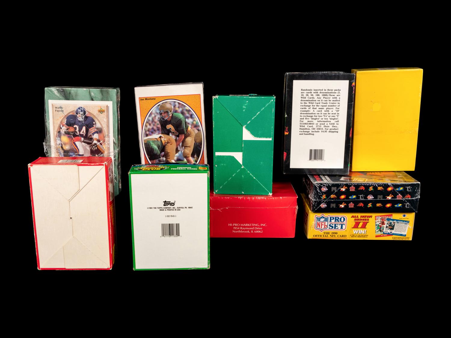 A Large Group of Assorted 1990s Basketball and Football Cards Including Unopened Material and Complete Sets,