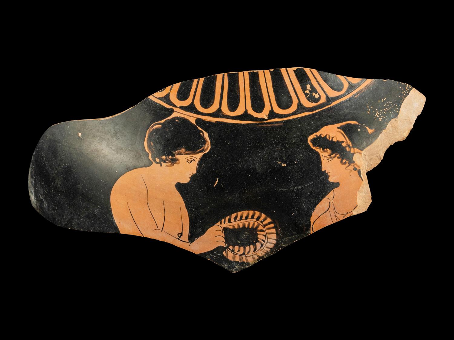 An Attic Red-Figured Vase Fragment
