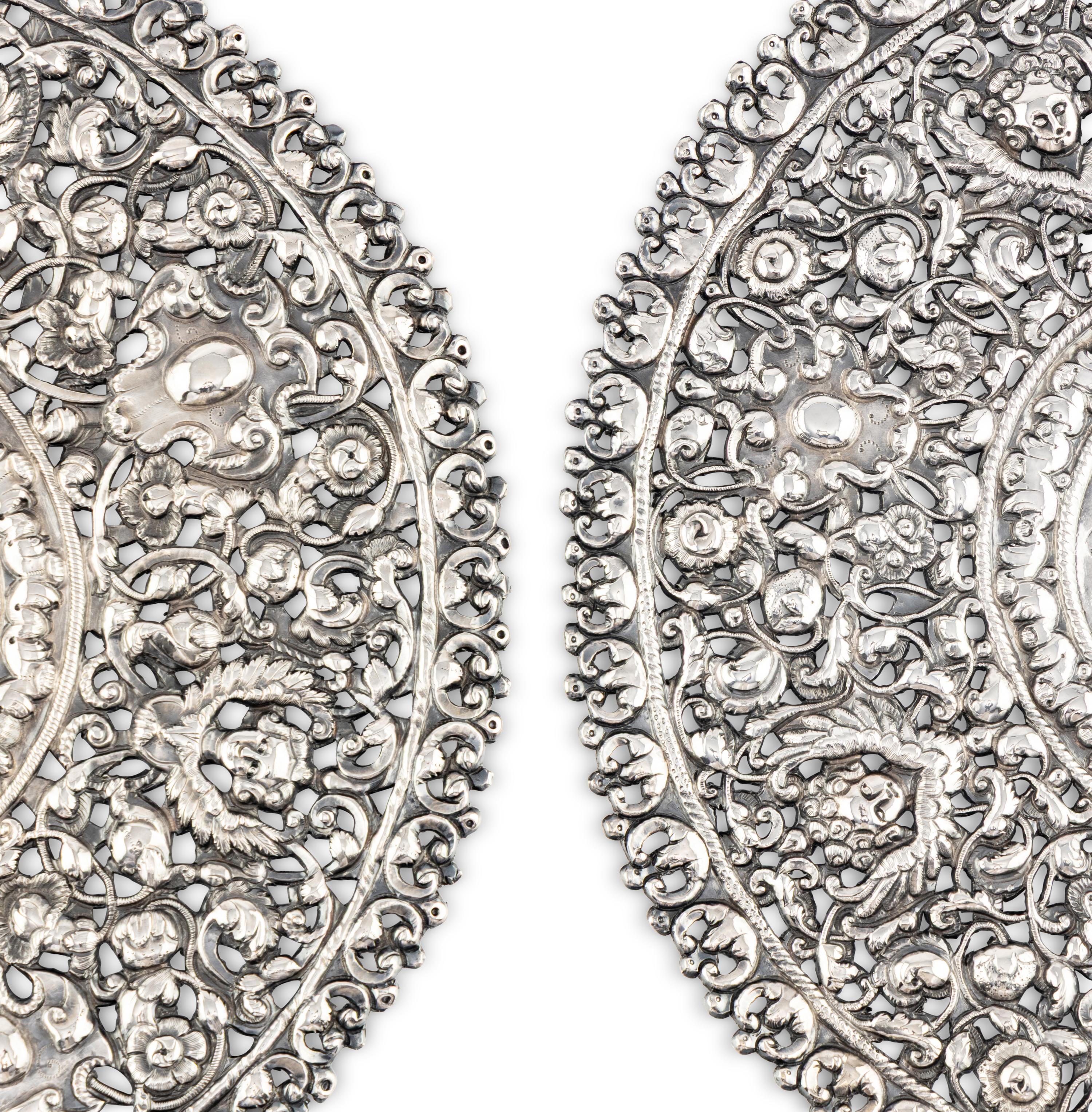 Two Similar Spanish Colonial Silver Halos