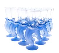 A Set of Glass Stemware Height 9 inches.
