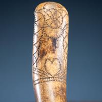 Eastern Woodlands Decorated Antler Crooked Knife