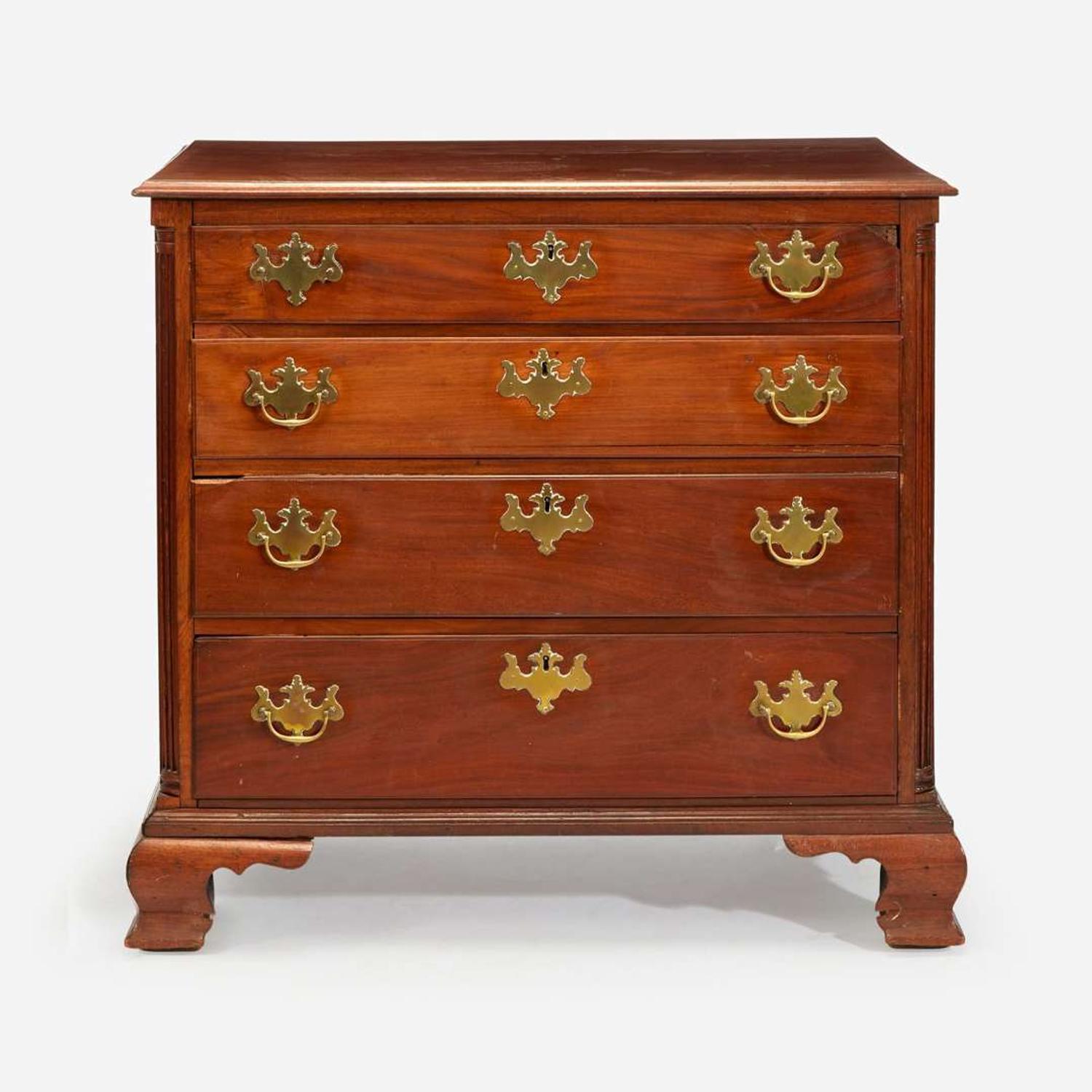 A Chippendale carved mahogany chest of drawers Philadelphia, PA, circa 1770
