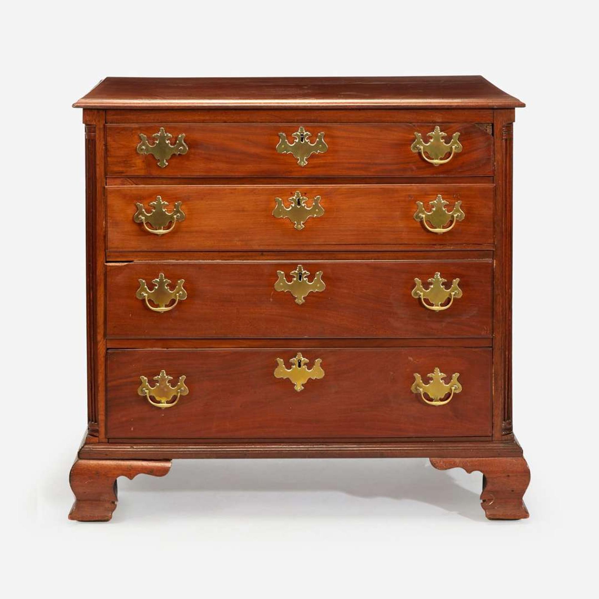 A Chippendale carved mahogany chest of drawers Philadelphia, PA, circa 1770