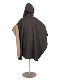Loro Piana Grey and Tan Cashmere Cape