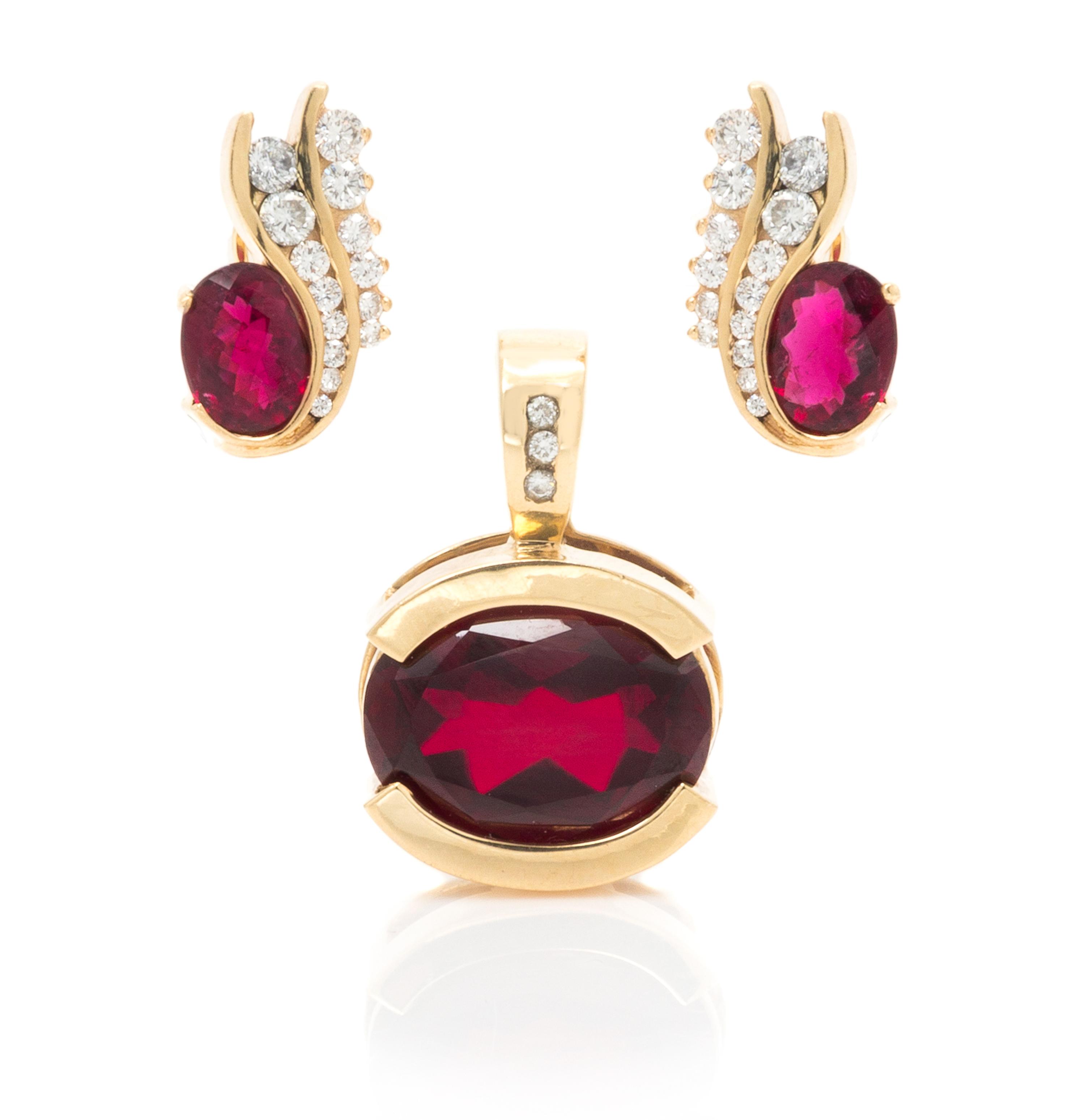 A Collection of Yellow Gold, Gemstone, Synthetic Gemstone and Diamond Jewelry, 15.75 dwts.