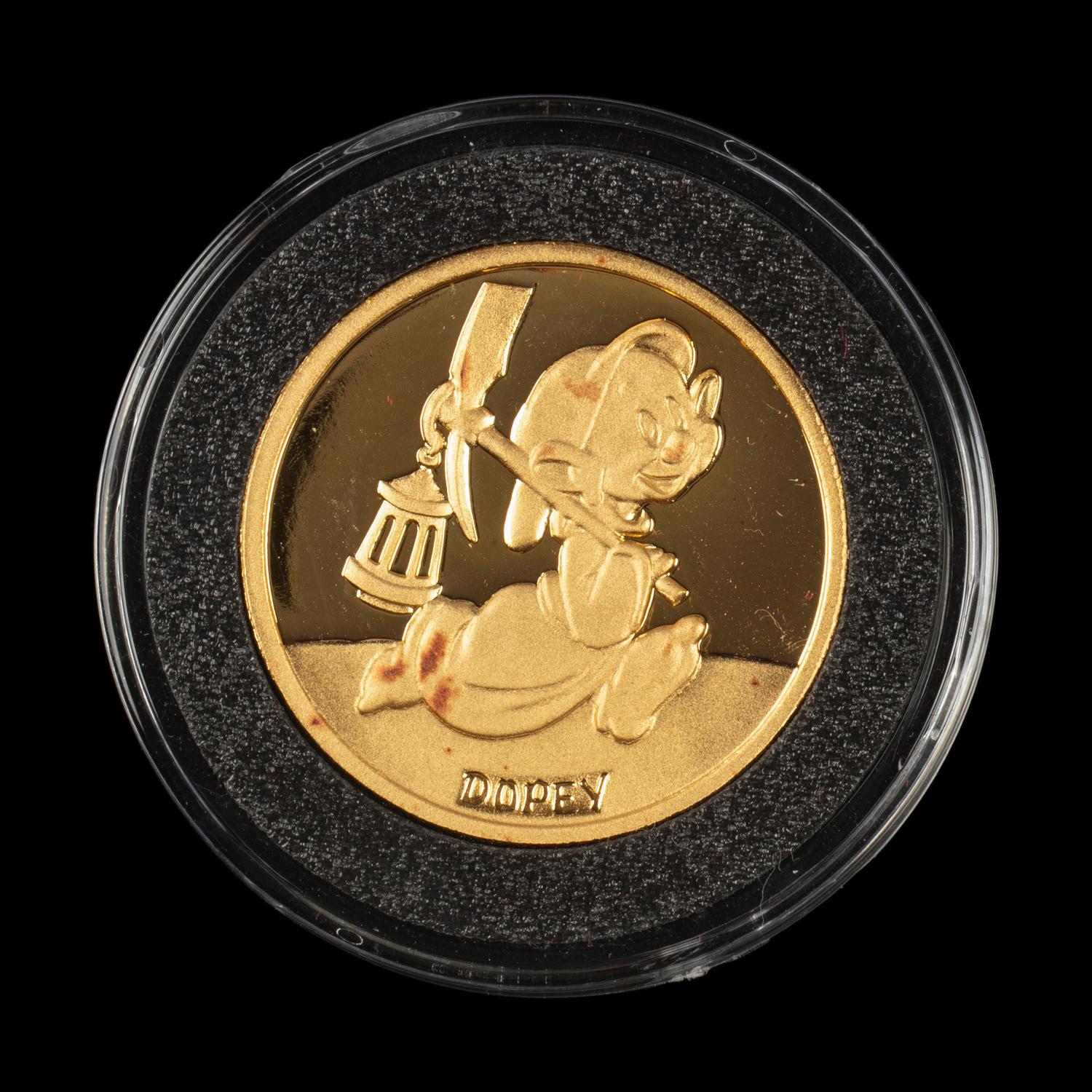 [PRIVATE ISSUE] A 1987 Rarities Mint Issued Snow White and the Seven Dwarves: Dopey 1 Troy oz. Commemorative Round