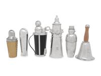 A Group of Six Cocktail Shakers