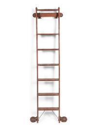 A Milbradt Mfg. Co Oak Library Ladder