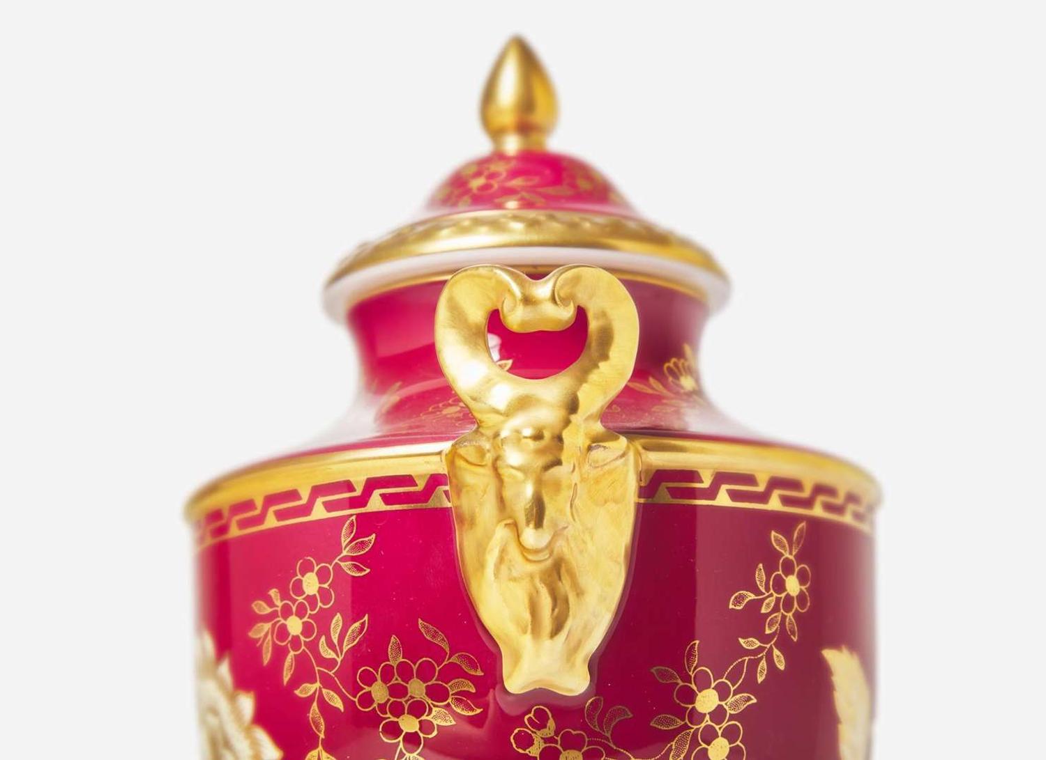 A Wedgwood Ruby Tonquin Vase and Cover, UK, 1990s