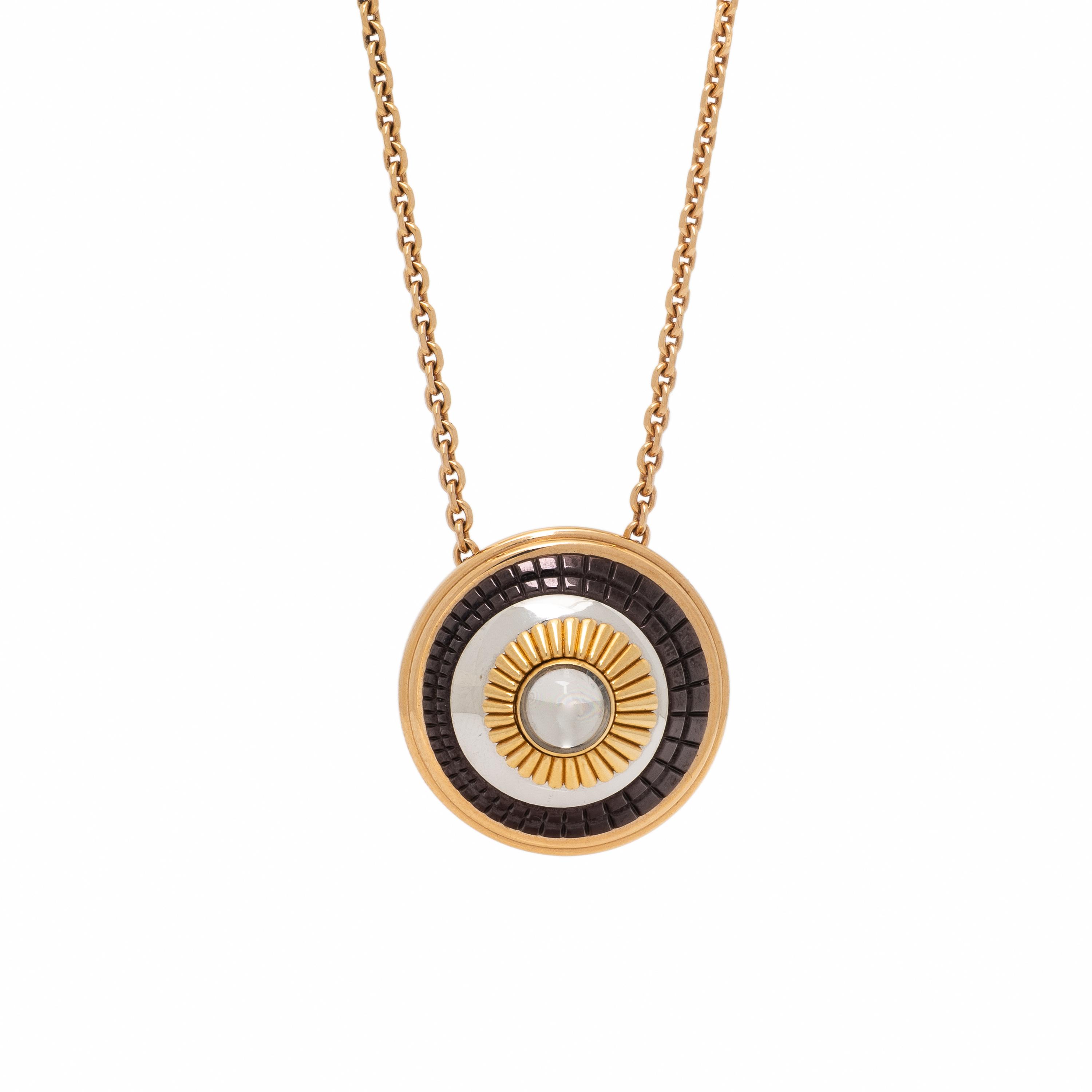 Boucheron, Tricolor Gold and Rock Crystal 'Quatre' Necklace
