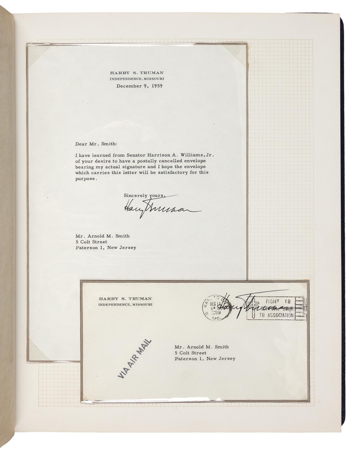[PRESIDENTIAL FREE FRANKS]. A group of 45 facsimile free franks, comprising: