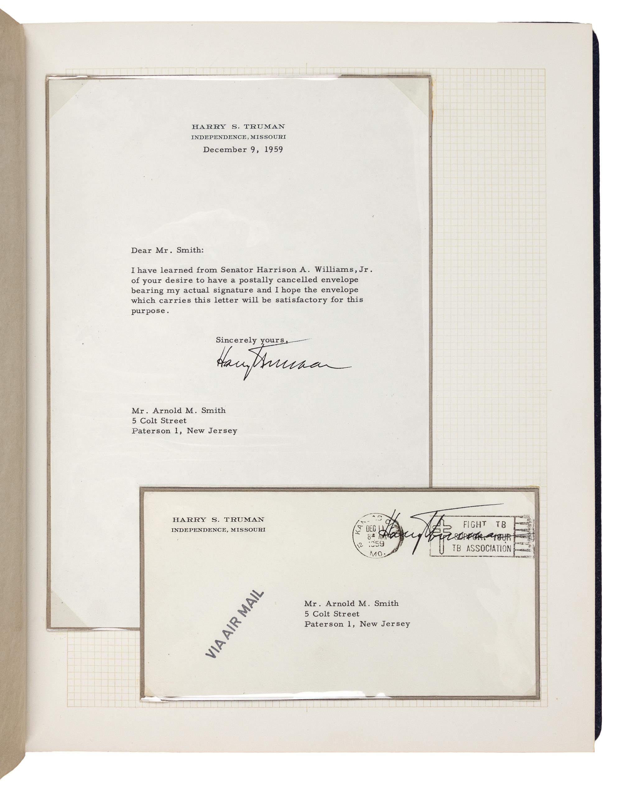 [PRESIDENTIAL FREE FRANKS]. A group of 45 facsimile free franks, comprising: