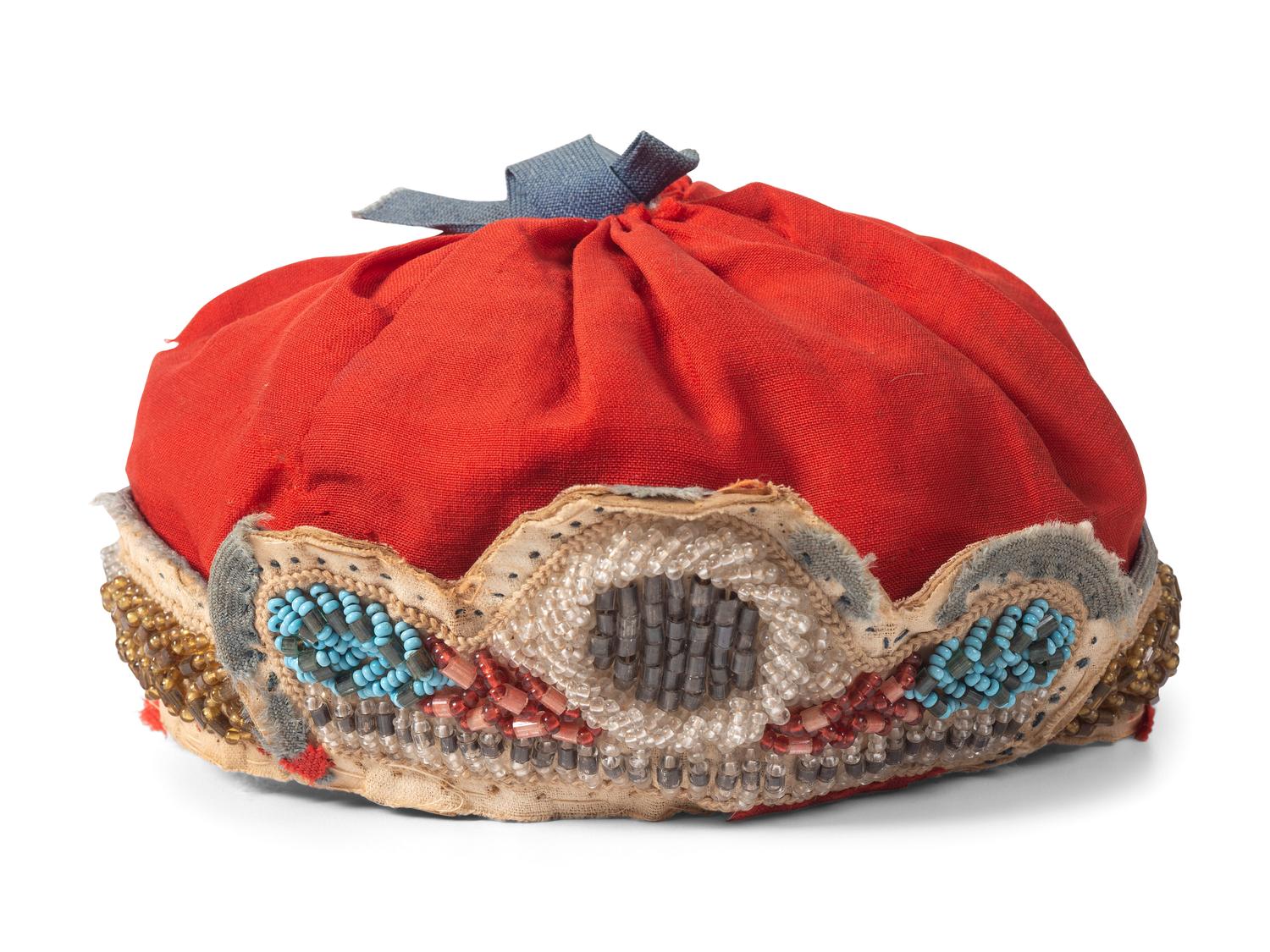 Anishinaabe and Tuscarora Beaded Cotton Caps