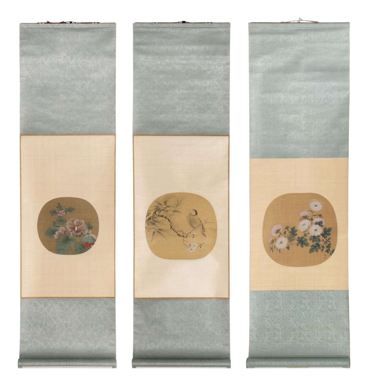 Three Chinese Prints Depicting Birds and Flowers