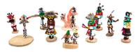 A Group of Native American Kachina Dolls Height of tallest 2 3/8 inches. — Various Makers
