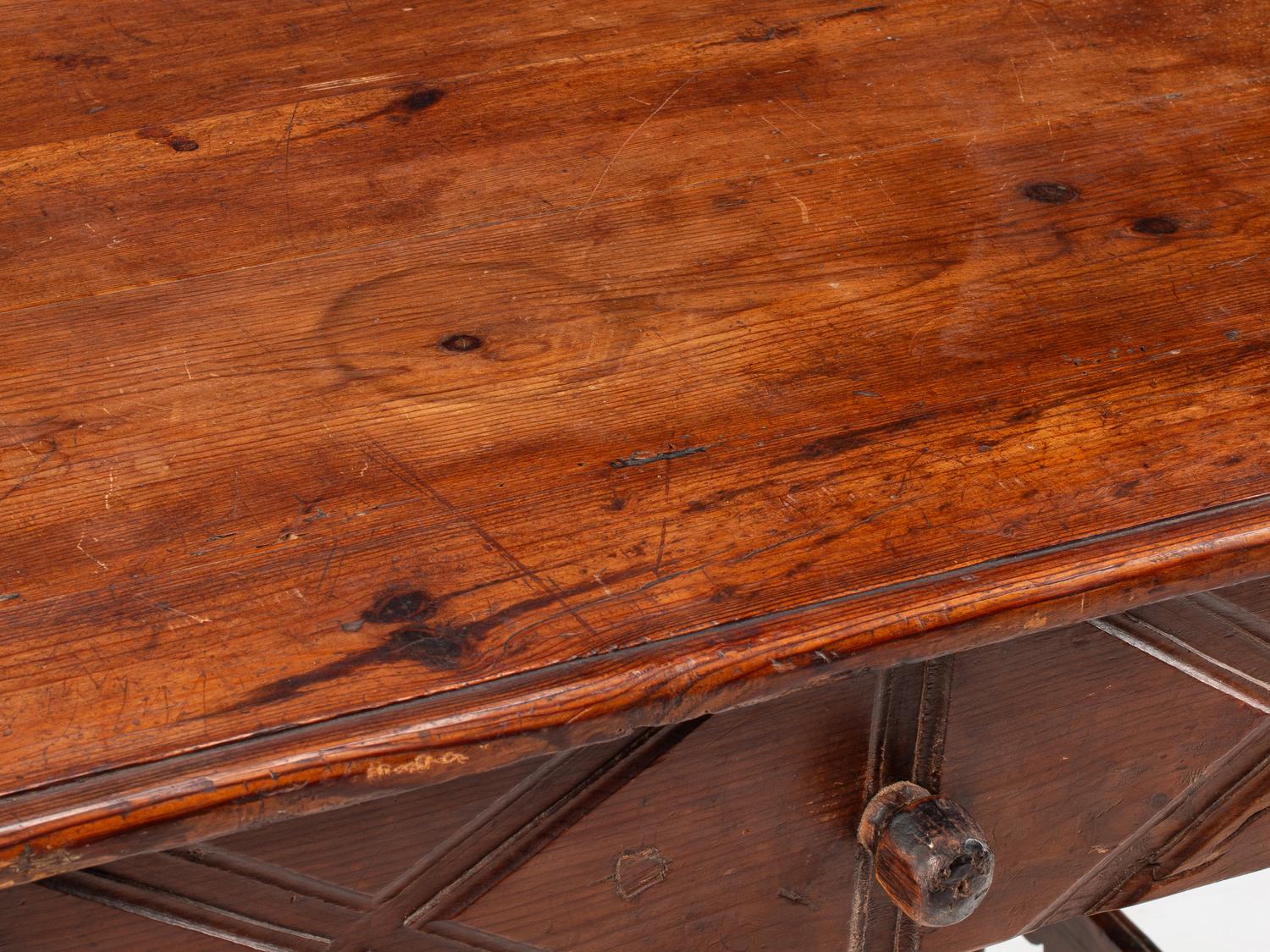 A Spanish Pine Trestle Table