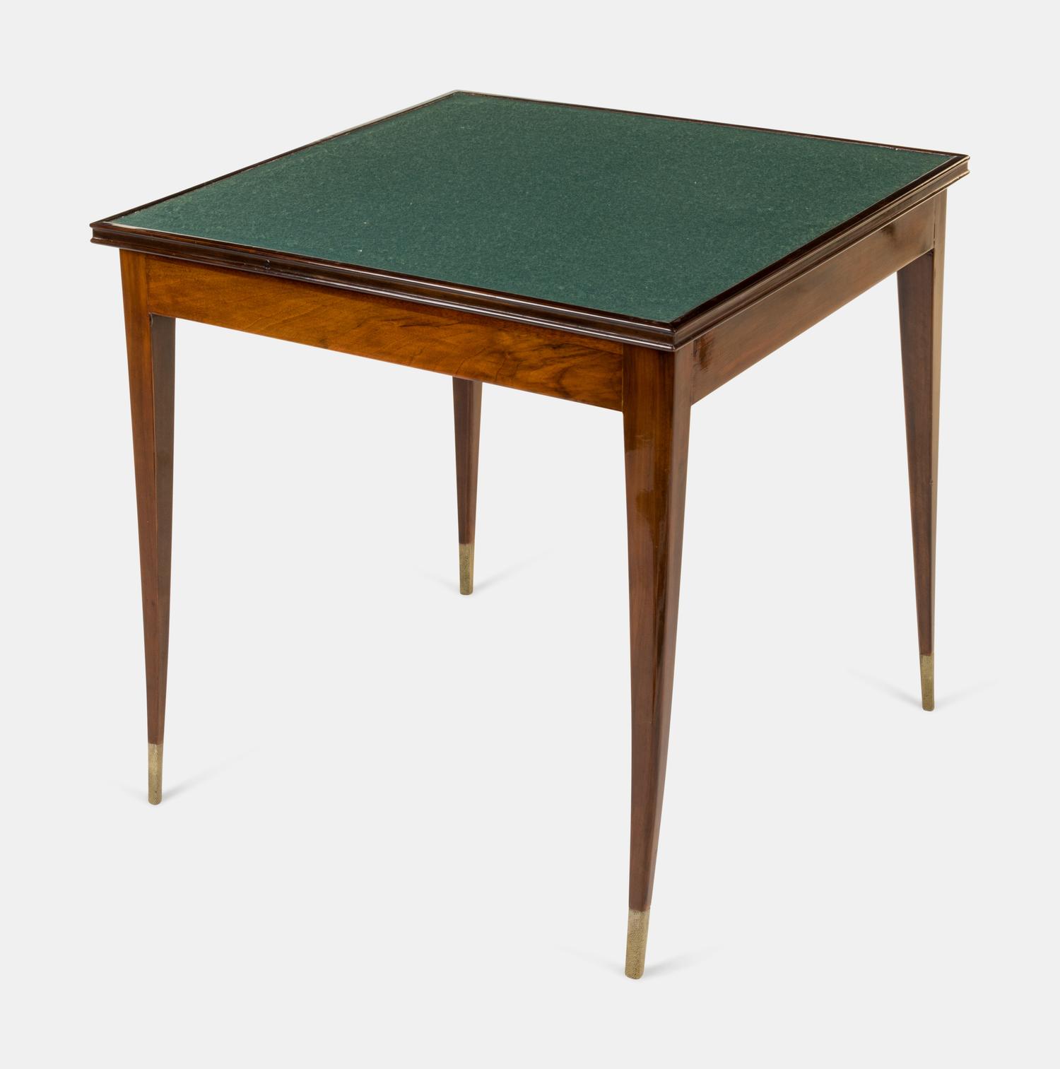 Art Deco Game Table, c. 1930 removable shagreen-lined top revealing a felt-covered backgammon board