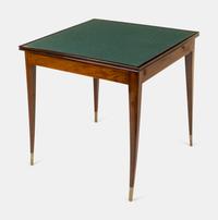 Art Deco Game Table, c. 1930 removable shagreen-lined top revealing a felt-covered backgammon board