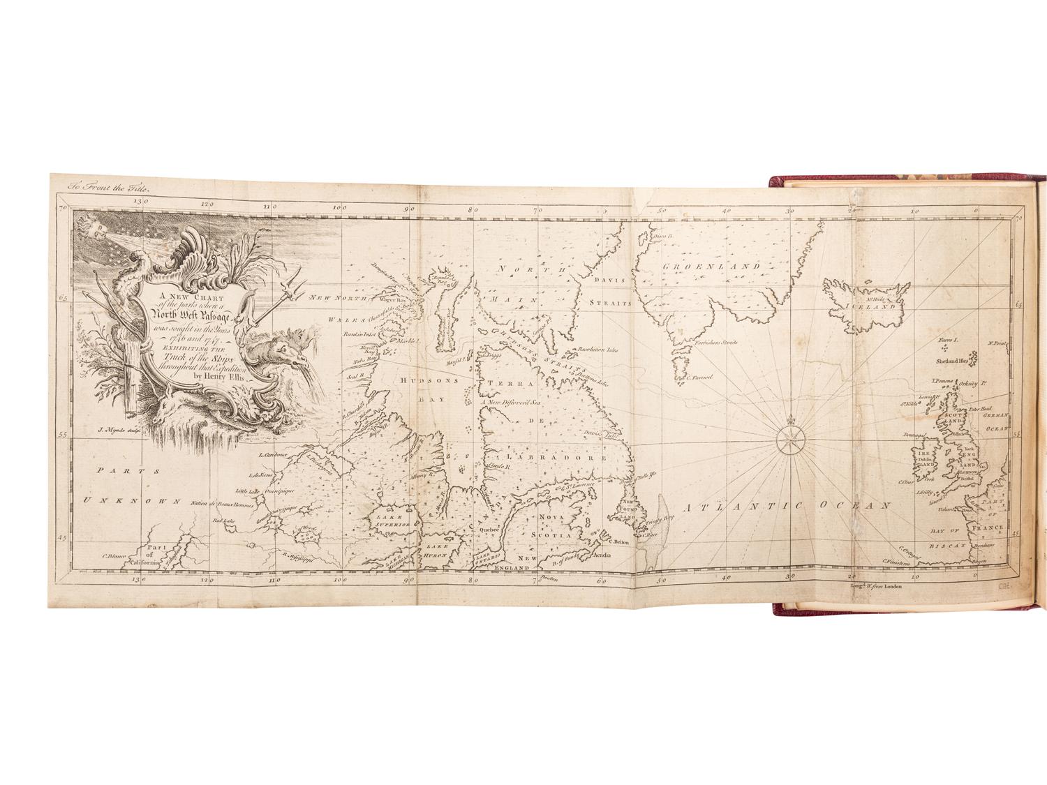 ELLIS, Henry (1721-1806). A Voyage to Hudson's Bay, by the Dobbs Galley and California, In the Years 1746 and 1747, For Discovering a North-West Passage . London: H. Whitridge, 1748.