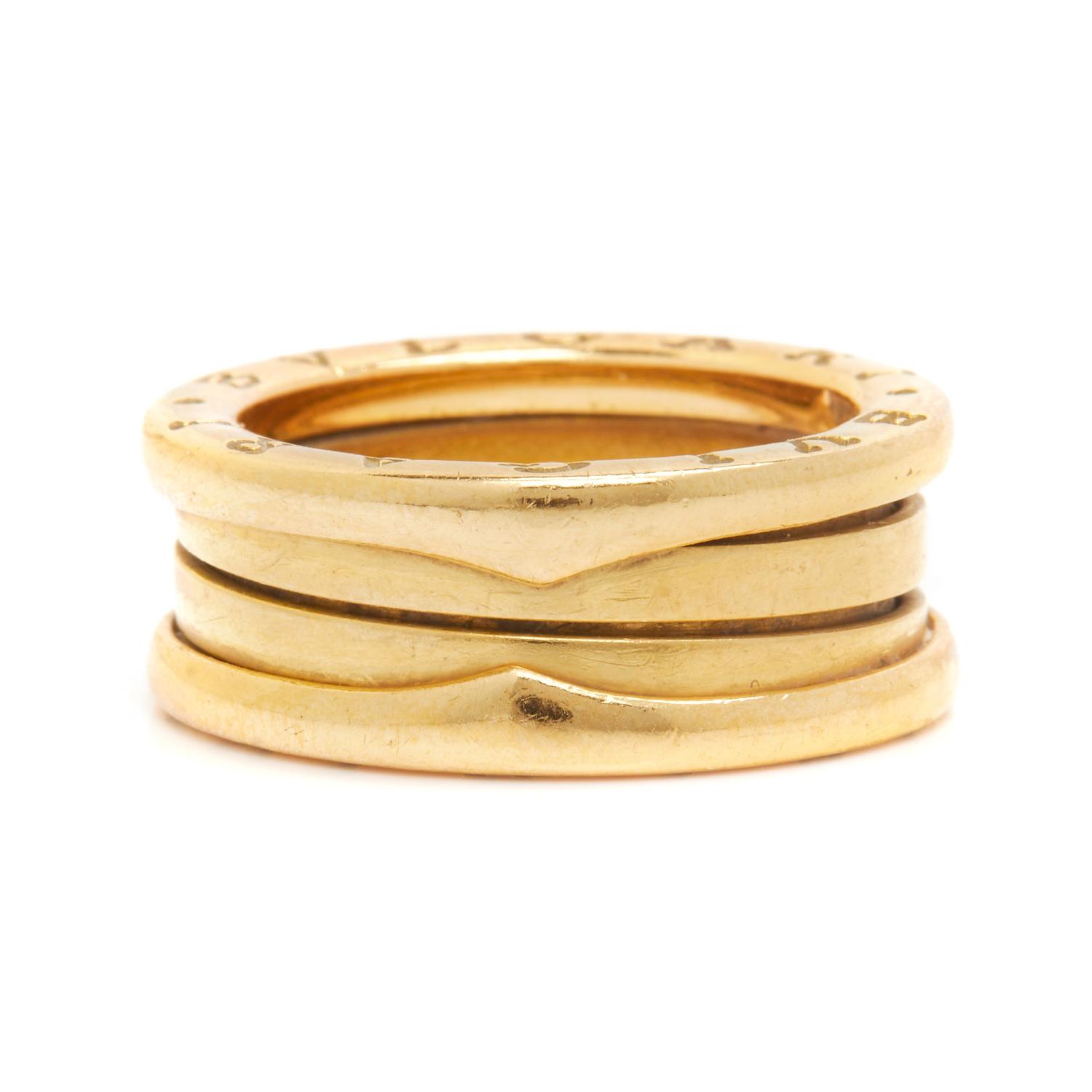 BULGARI, YELLOW GOLD 'B-ZERO' RING