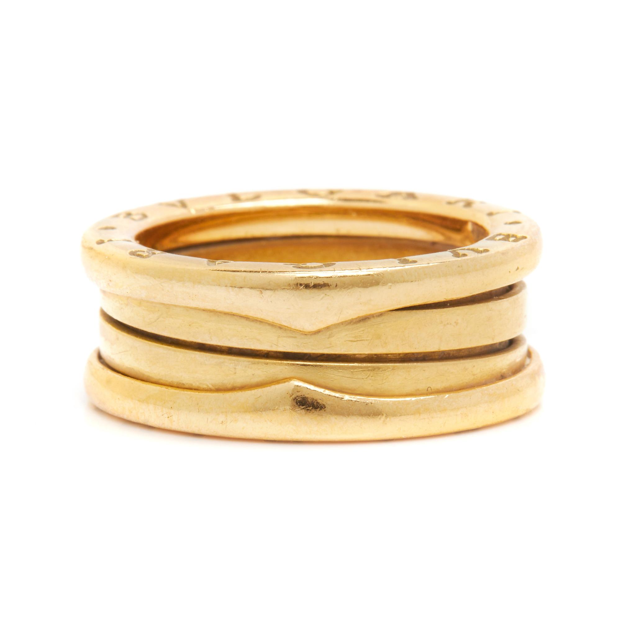 BULGARI, YELLOW GOLD 'B-ZERO' RING