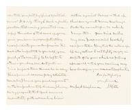 HOLT, Joseph (1807-1894). Autograph letter, signed ("J. Holt") to former assistant John A. Bingham. Washington, D.C., 8 August 1888.