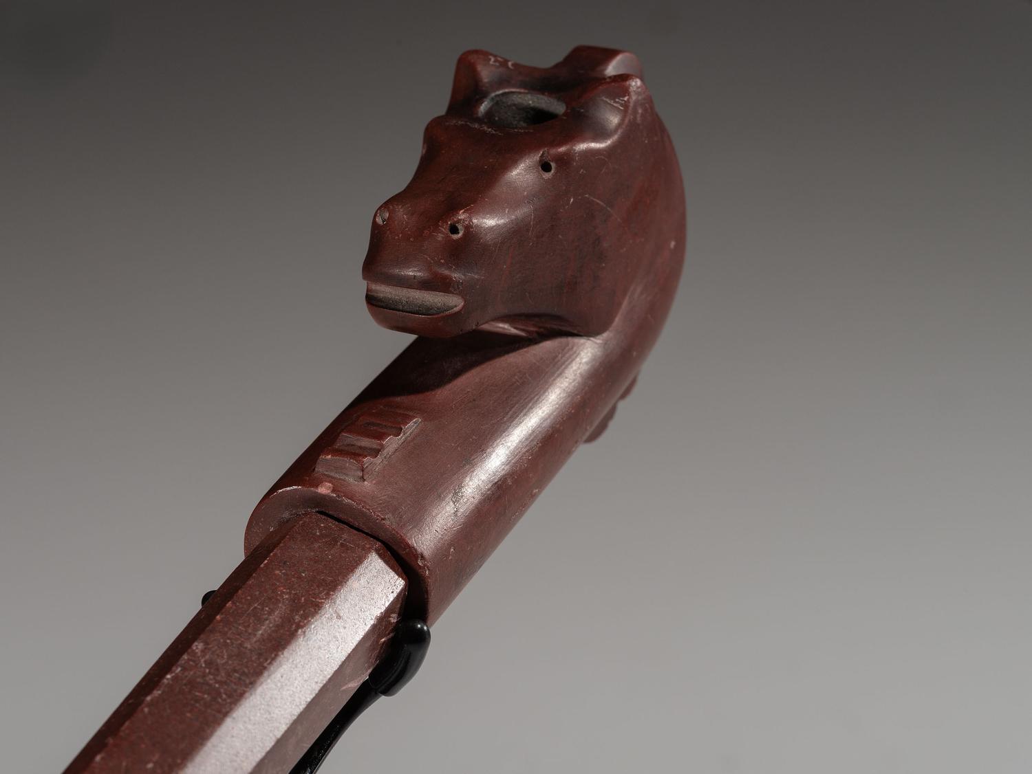 Eastern Plains Catlinite Pipe, with Horse Head Bowl, Published
