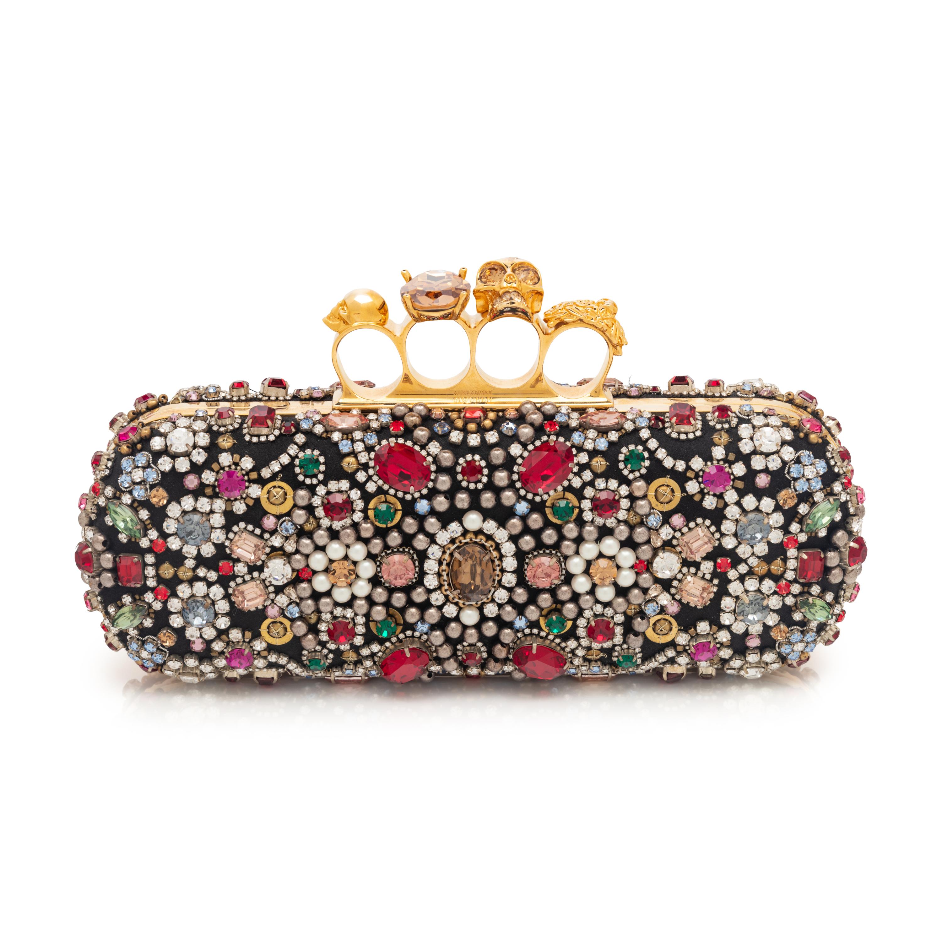 Alexander McQueen Rhinestone Knuckle Clutch