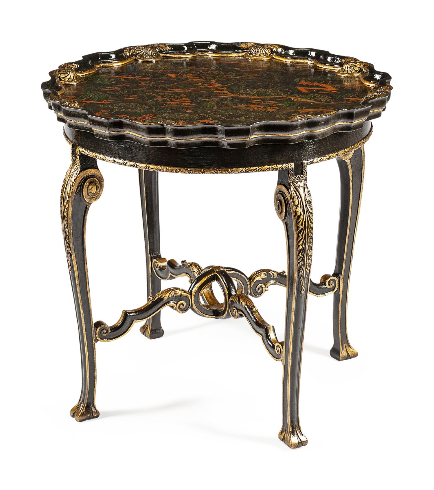 A George III Style Chinoiserie Decorated Table