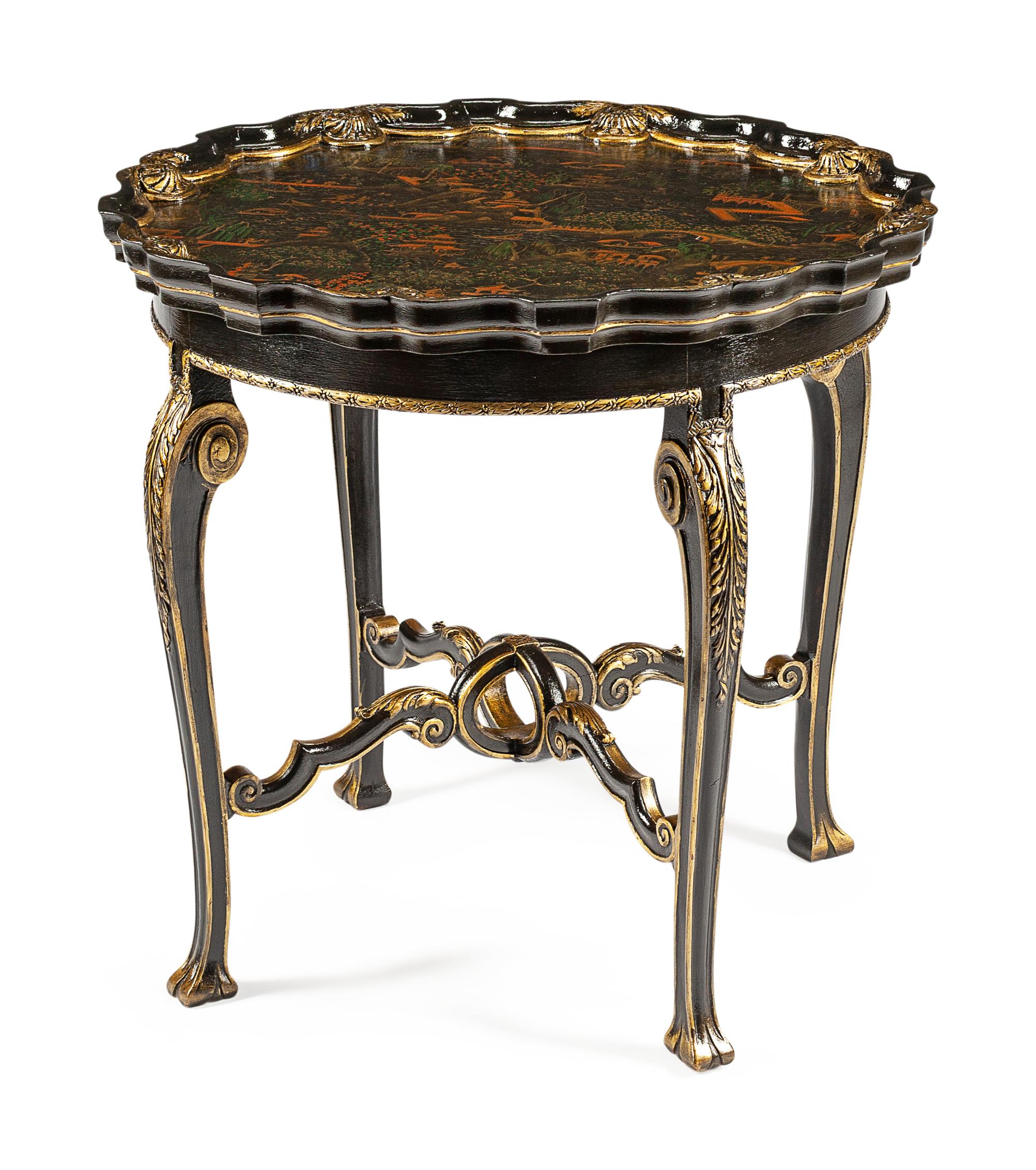 A George III Style Chinoiserie Decorated Table