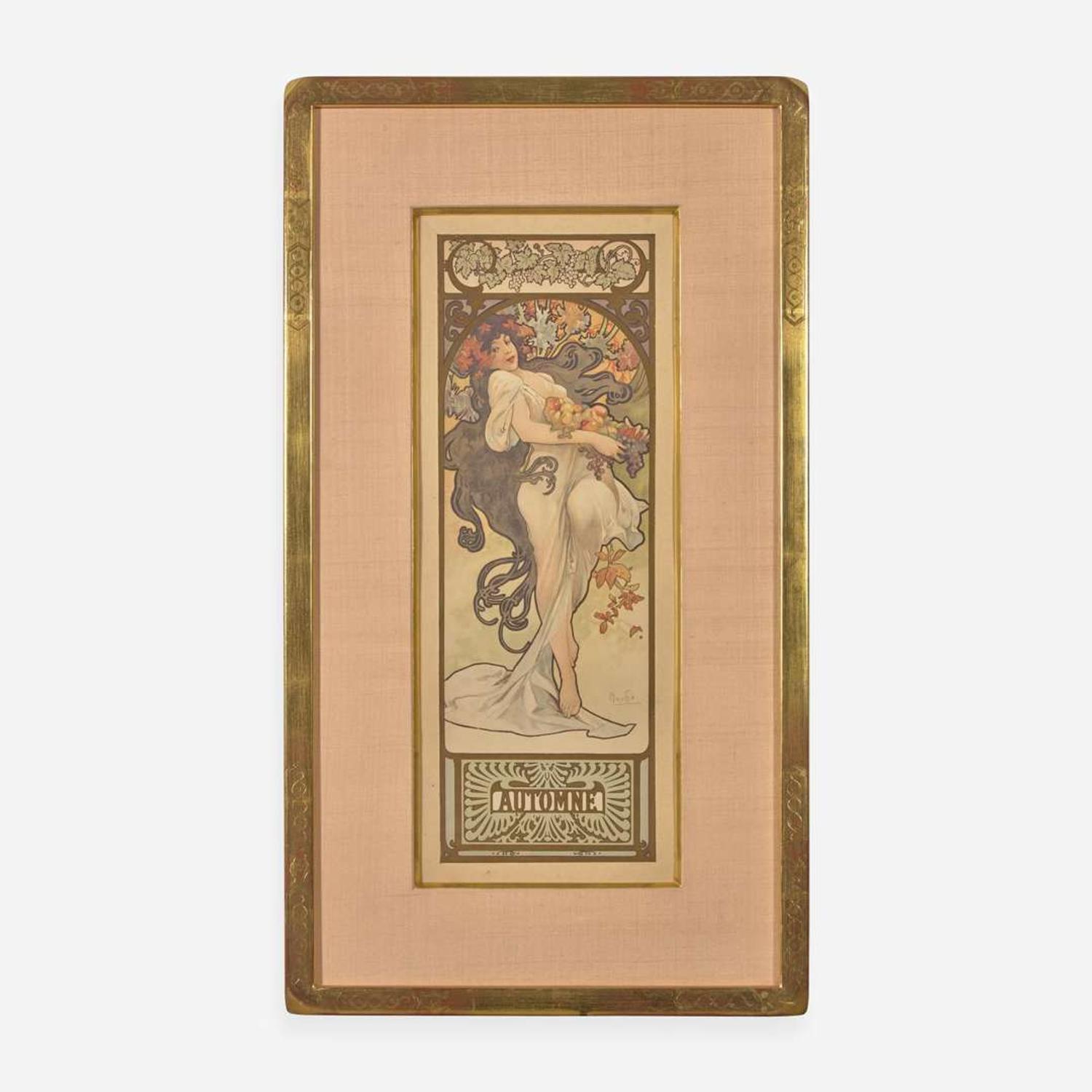 Alphonse Mucha (Czech, 1860–1939) Automne; together with Hiver from 'Les Saisons' (A Pair)