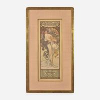 Alphonse Mucha (Czech, 1860–1939) Automne; together with Hiver from 'Les Saisons' (A Pair)
