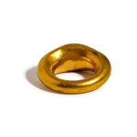 A Late Hellenistic Gilt-Iron and Amethyst Finger Ring with the God Serapis