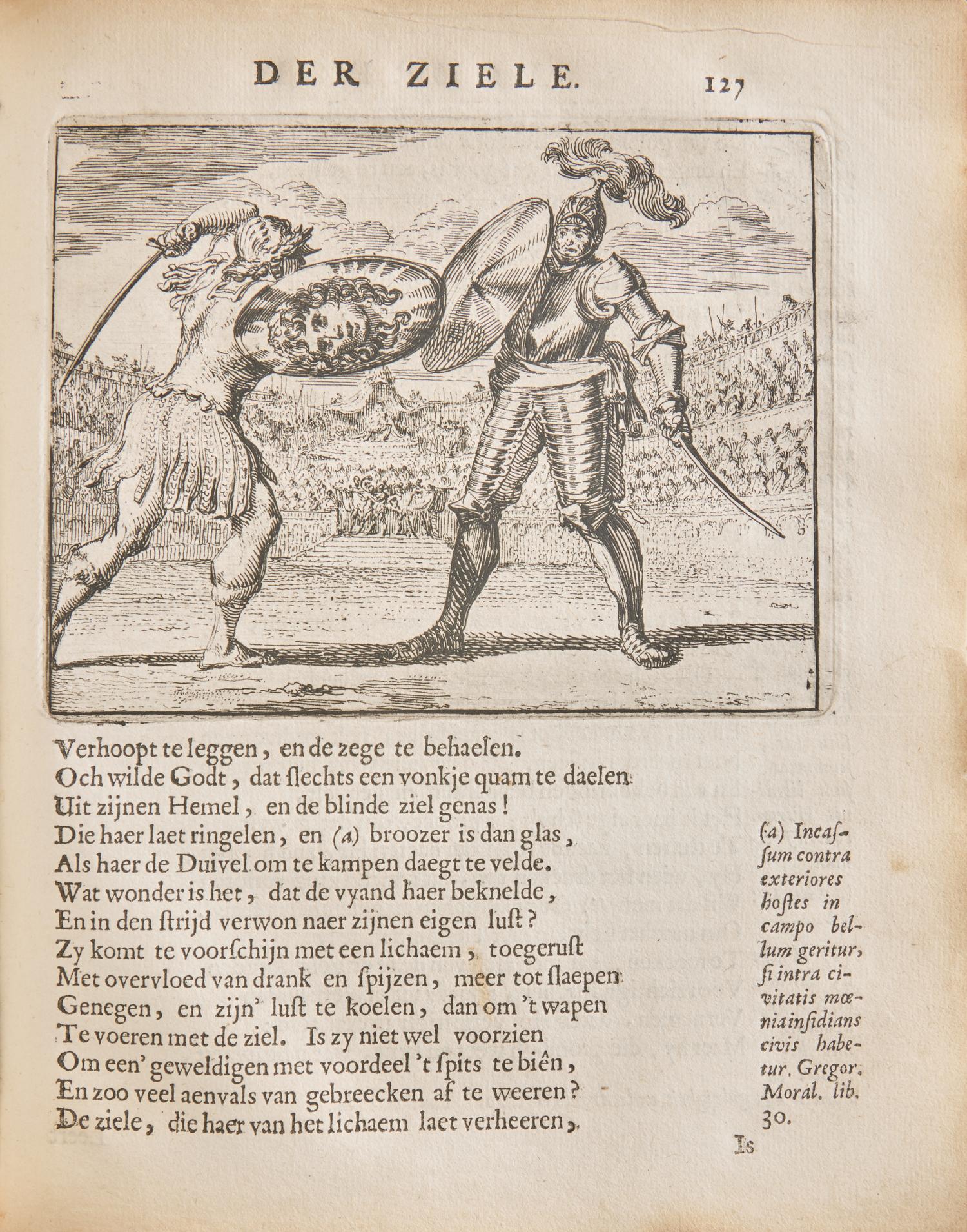 [Early Printing] H(oogstraeten)., F(rans). van. Het Voorhof der Ziele, Behangen met leerzaeme Prenten en Zinnebeelden